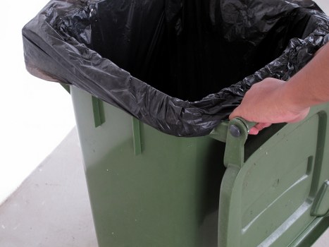 Residential waste bins in Clapham neighborhood